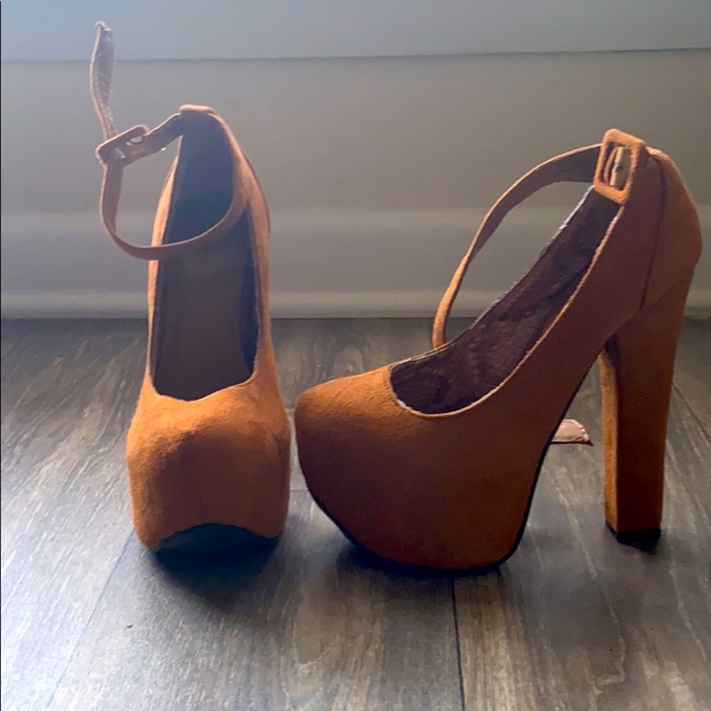 Burnt Orange platform heel